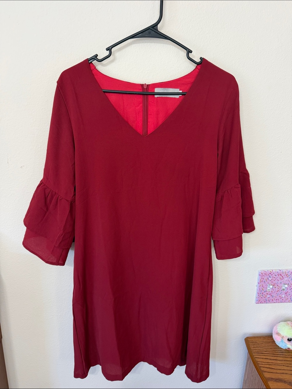 Belongsci Vintage dress bell sleeves